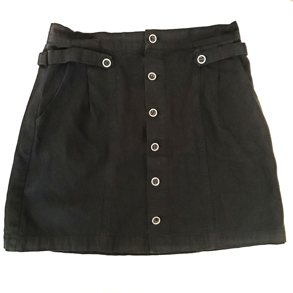 Anthropologie | Very J Black Mini Skirt